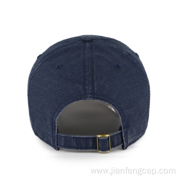 bamboo canvas with metal buckle baseball cap